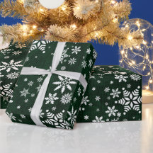 SNÖFLINGOR - MÖRK GRÖNT STRUKTUR