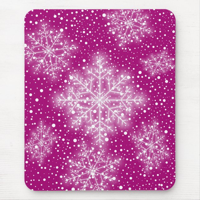 Snöflingor Mousepad Musmatta (Framsidan)