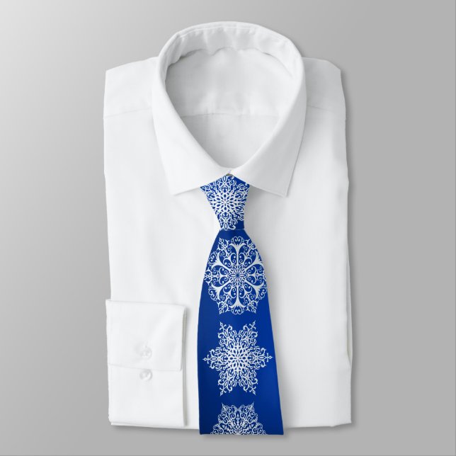 Snöflingor Neck Tie Slips (Bunden)