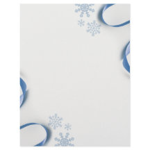 Snöflingor och Blue Rosett band