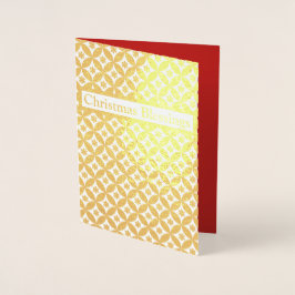 Snöflingor och Circles Gold Foil Helgdag Card Folierat Kort