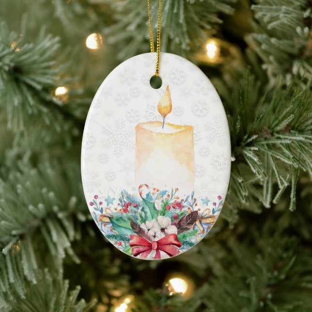 Snöflingor och Dekorationen jul Julgransprydnad Keramik (Träd)