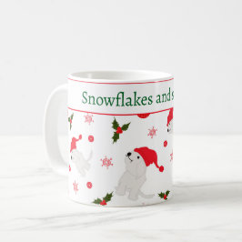 Snöflingor och kramar kaffemugg