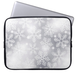 Snöflingor och ljus laptop sleeve