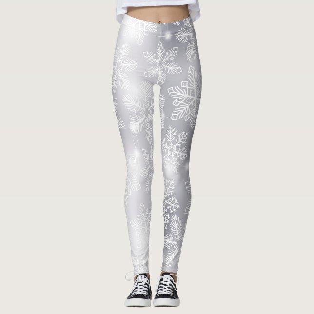 Snöflingor och ljus leggings (Framsida)