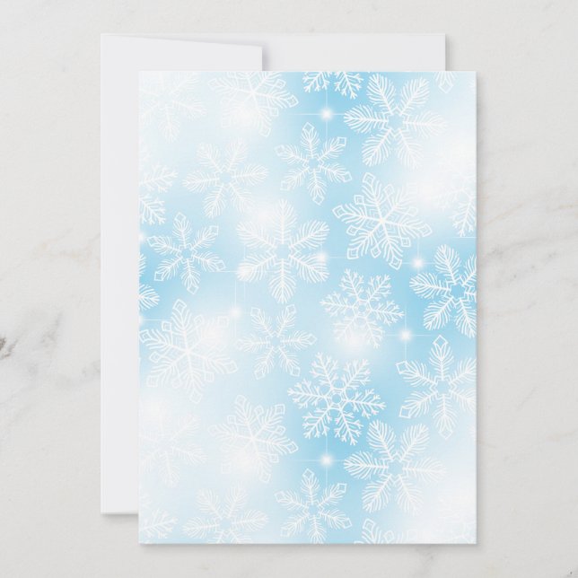 Snöflingor och ljus på blått (Framsida)