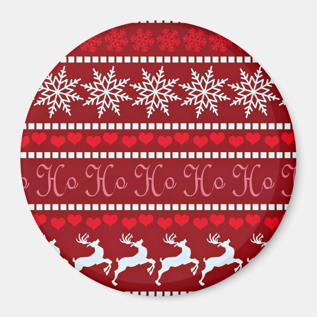 Snöflingor och renar magnet (Framsidan)