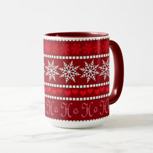 Snöflingor och renar mugg