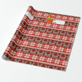 Snöflingor och renar presentpapper