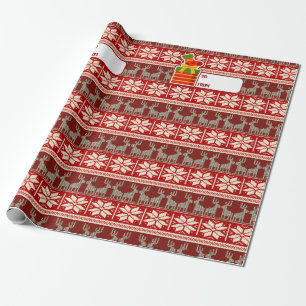 Snöflingor och renar presentpapper