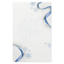 Snöflingor och Rosett band Låt det snöa