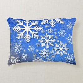 Snöflingor och stjärnor prydnadskudde