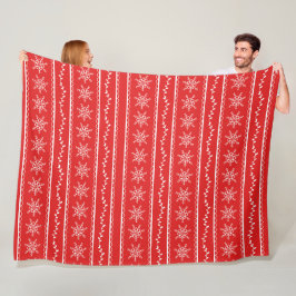 Snöflingor och Vines Designer Fleece Blanket