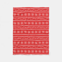 Snöflingor och Vines Designer Fleece Blanket
