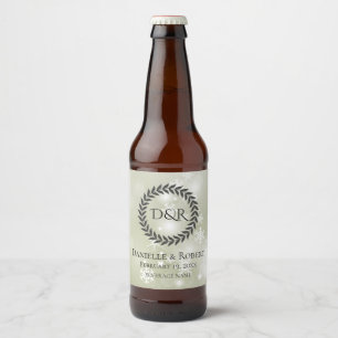 Snöflingor om etiketter för sage Beer Flaska