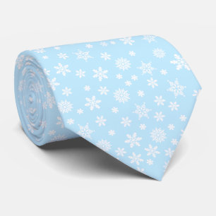 Snöflingor på Blå Jul Slips