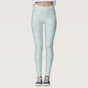 Snöflingor på Isig Light Blue Leggings