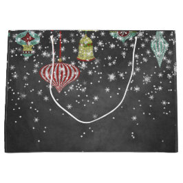 Snöflingor på julprydnadar för svart tavla |