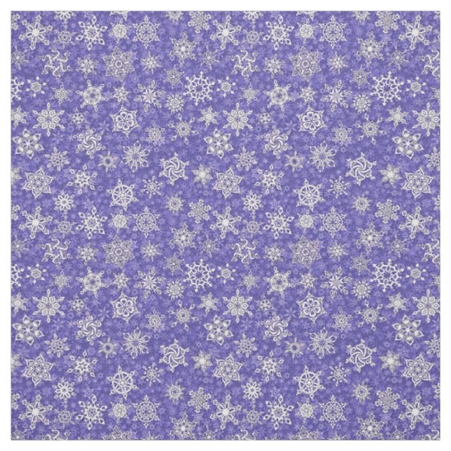 snöflingor på lilax violet snöstormbakgrund tyg (Provkarta)