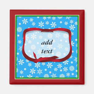 Snöflingor på ljusblå bakgrund magnet