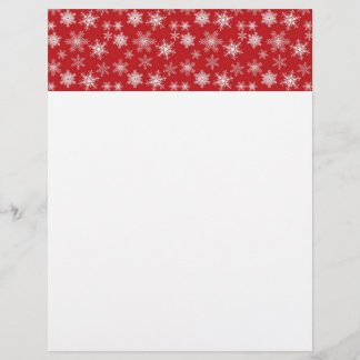 Snöflingor på Röd bakgrund Reklamblad