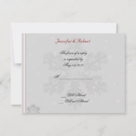 Snöflingor på Silver-svarskort OSA Kort