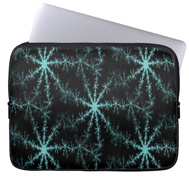 Snöflingor på vindrutan... laptop fodral (Framsidan)