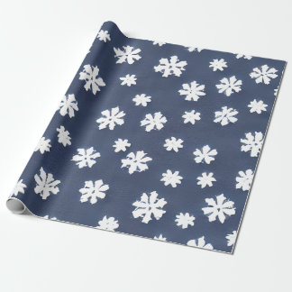 Snöflingor Papper Presentpapper