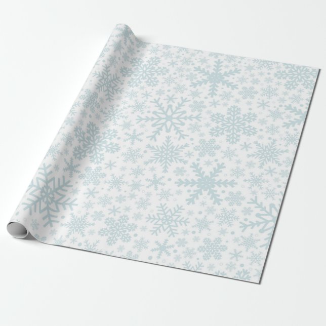SNÖFLINGOR | Papper radbrytning Presentpapper (Utrullad)