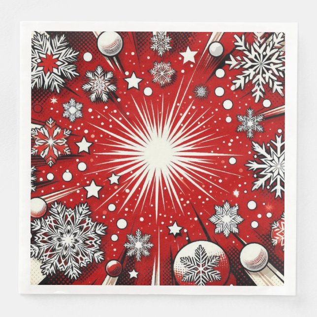 Snöflingor Pappersservett (Framsida)