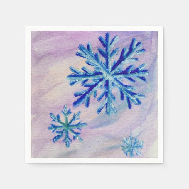 Snöflingor Pappersservett (Framsidan)