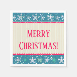 Snöflingor & Presenter Napkins Pappersservett