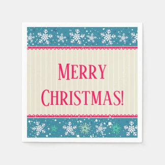 Snöflingor & Presenter Napkins Pappersservett