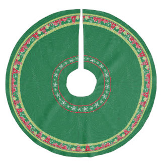 Snöflingor & Presenter Träd Skirt Julgransmatta Borstad Polyester