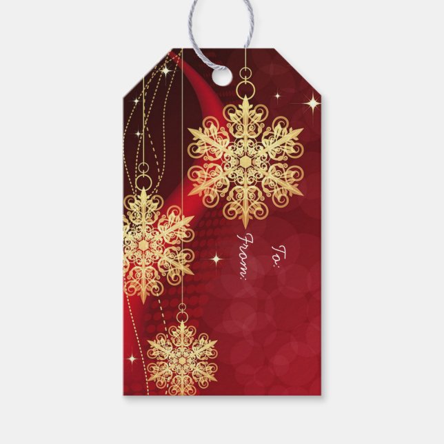 Snöflingor Presentetikett (Framsidan)