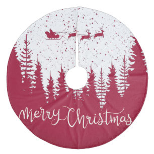 Snöflingor Ren Julglad Julgransmatta Fleece