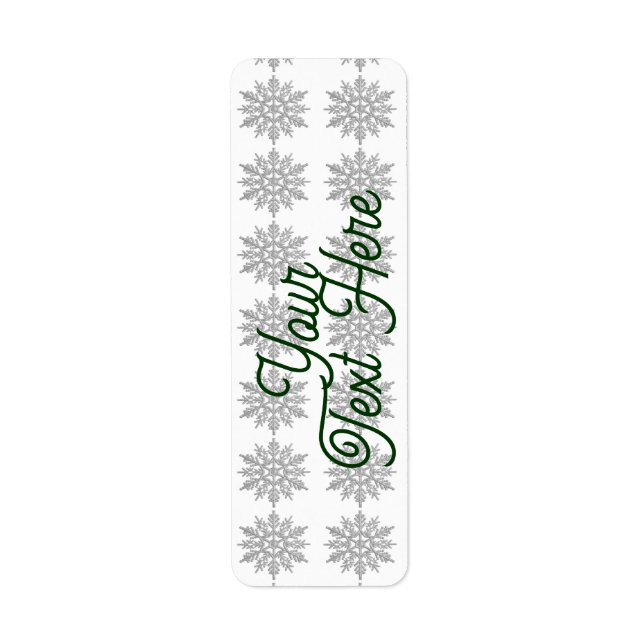 Snöflingor Returetiketter Returadress Etikett (Framsidan)