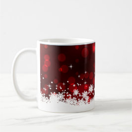 Snöflingor - Röd Kaffemugg