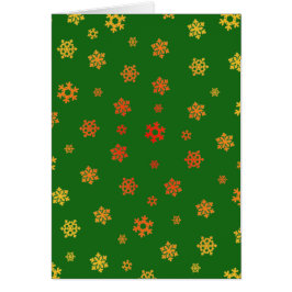 Snöflingor (Röda & Guld) [Julens Mönster] Hälsningskort