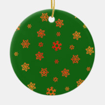 Snöflingor (Röda & Guld) [Julens Mönster]