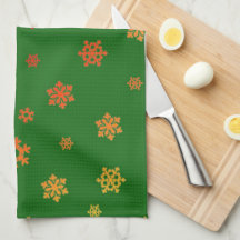 Snöflingor (Röda & Guld) [Julens Mönster]