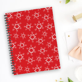 Snöflingor, Röda och vita Snöflingor, Snö Anteckningsbok