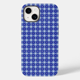 Snöflingor Royal Blue Phone Case