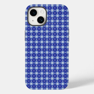 Snöflingor Royal Blue Phone Case