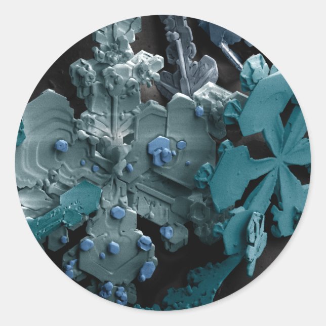 Snöflingor Runt Klistermärke (Framsida)