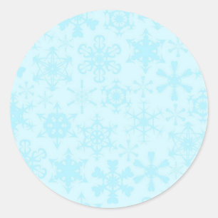 Snöflingor Runt Klistermärke