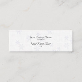 Snöflingor Smala Affärskort Linen Papper Mini Visitkort