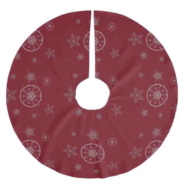 Snöflingor Sparkles Glitter Red-Chicen Julgransmatta Borstad Polyester (Framsidan)