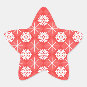 Snöflingor Stjärnformat Klistermärke