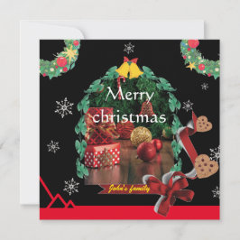 Snöflingor svarta bågfoto chic god jul julkort